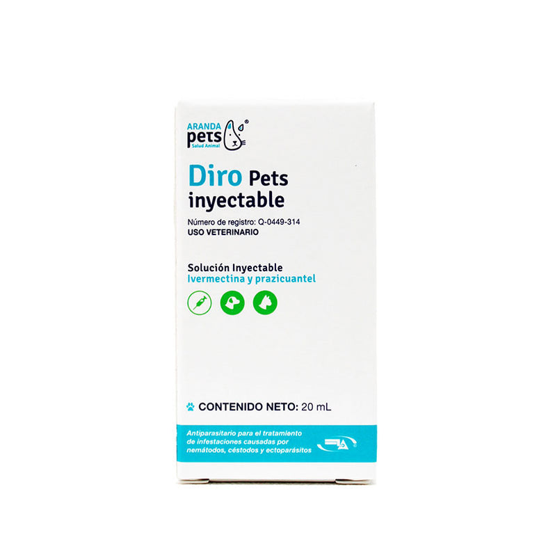 Diro Diro Pets® Inyectable | Antiparasitario contra Nematodos, Cestodos y ...