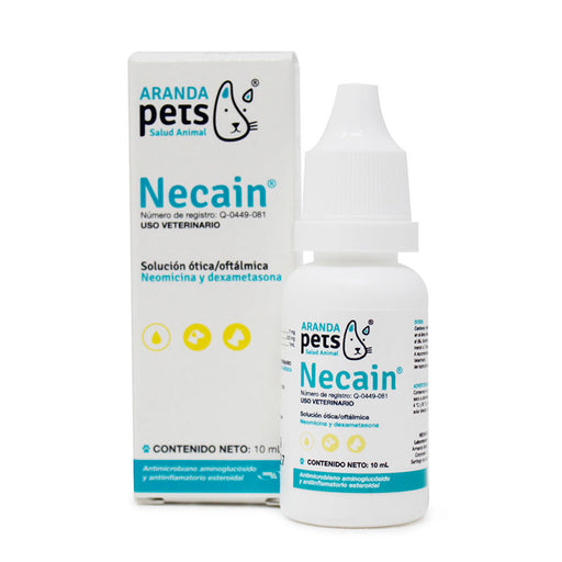 gotas para ojos y oidos para perros y gatos infeccion antiinflamatorio necain