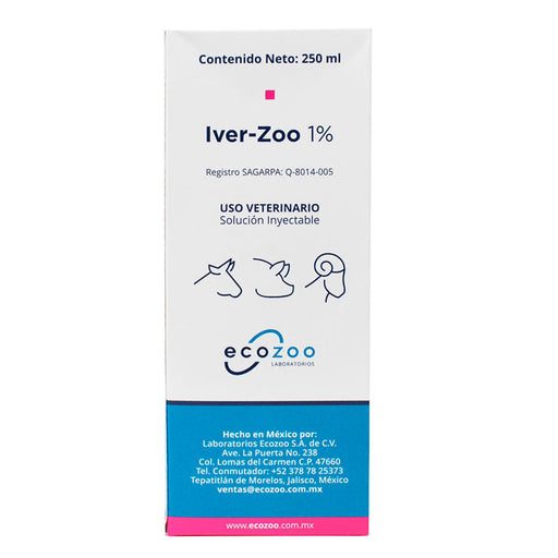 iver-zoo ivermectina 1% antiparasitario vacas sarna porcinos caprinos