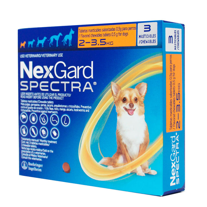 Nexgard Spectra® 3 masticables para perritos de 2 a 3.5 kg