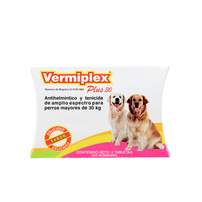 vermiplex plus 30 perros grandes desparasitante difesa holland 2 tabletas