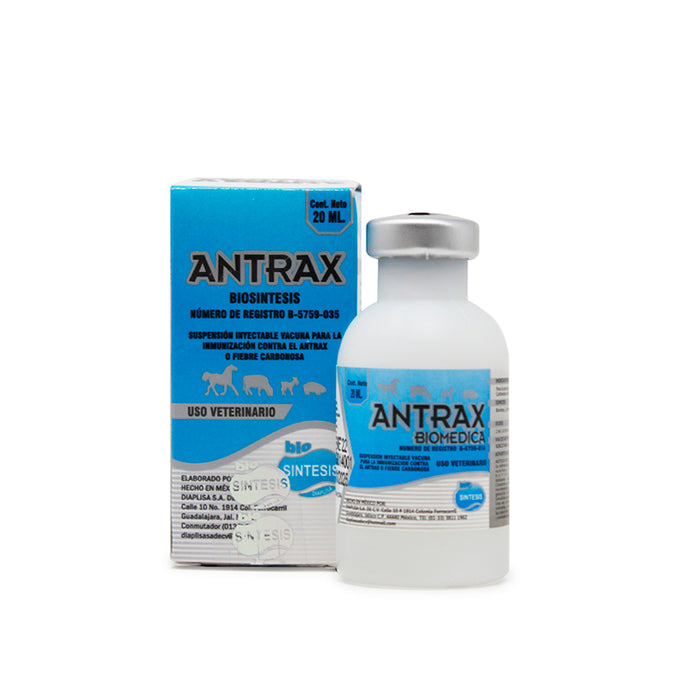 Antrax 20 ml Vacuna para la inmunización contra el antrax o fiebre carbonosa Difesa
