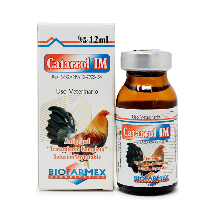 Catarrol-IM 12 ml Antibiótico, Antiinflamatorio, Antihistaminico,Mucolitico  y Expectorante Difesa