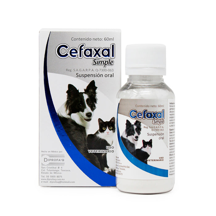 Cefaxal simple 60 ml Antimicrobiano Analgésico y Antiinflamatorio Difesa