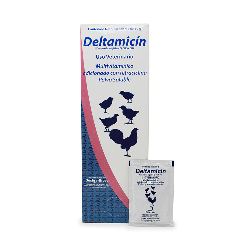 Deltamicin 50 sobres Multivitaminico adicionado con tetraciclina Difesa