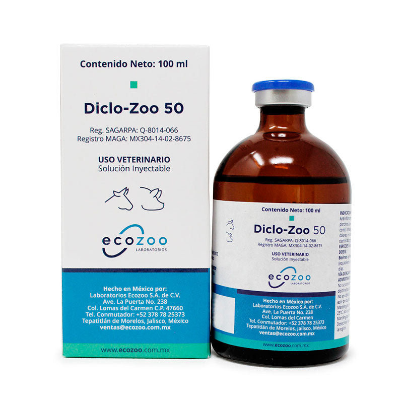 Diclo-Zoo 50 100 ml Antiinflamatorio no esteroidal, Analgésico no narcótico Difesa