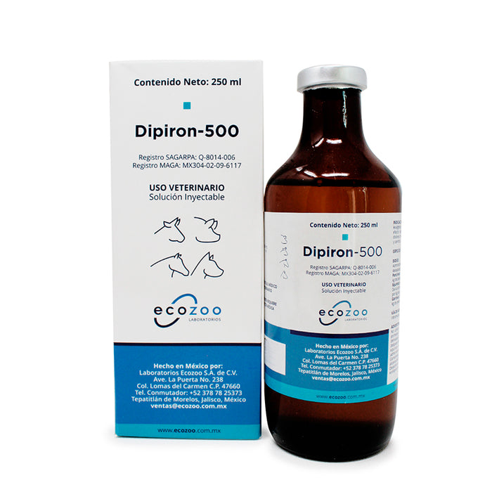 Dipiron-500 250 ml Analgésico, antipirético y antiespasmodico no narcótico de efecto rápido Difesa