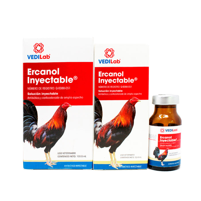 Ercanol Inyectable Antibiótico y Corticosteroide Difesa