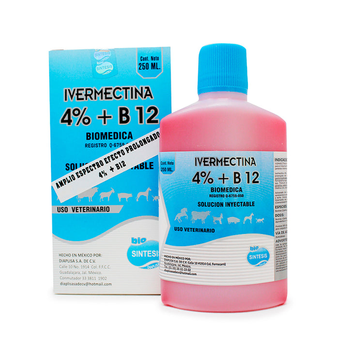 Ivermectina 4% B12 250 ml Antiparasitario Difesa