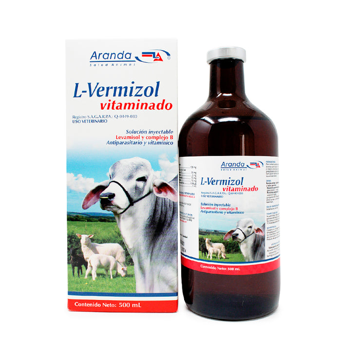 L-Vermizol Vitaminado 500 ml Antiparasitario y Vitamínico Difesa