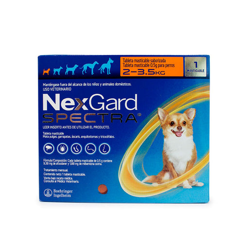 NexGard-Spectra 2-3 kg Desparasitante interno y externo Difesa