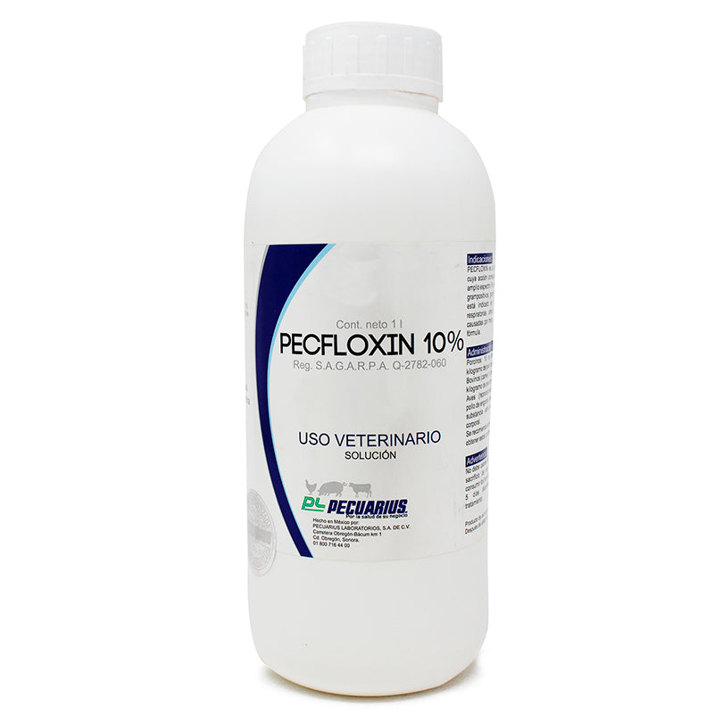 Pecfloxin 10% Solución 1L Antibiótico-Bactericida Difesa