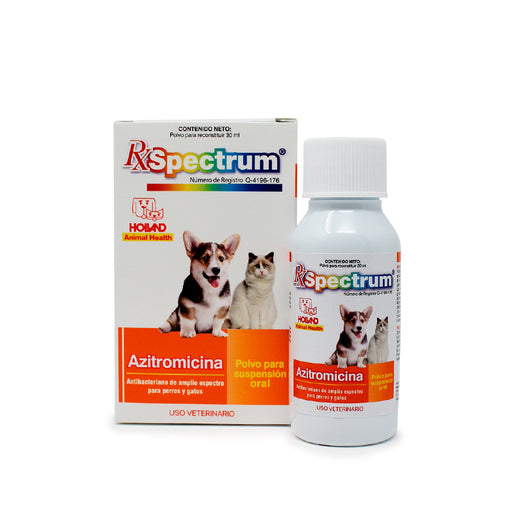 RX Spectrum Azitromicina-30 ml Antibacteriano de amplio espectro para perros y gatos Difesa