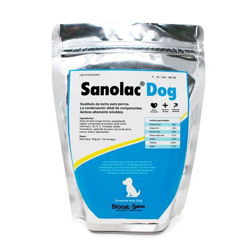Sanolac Dog 250 g Sustituto de leche y probióticos para perros  Difesa