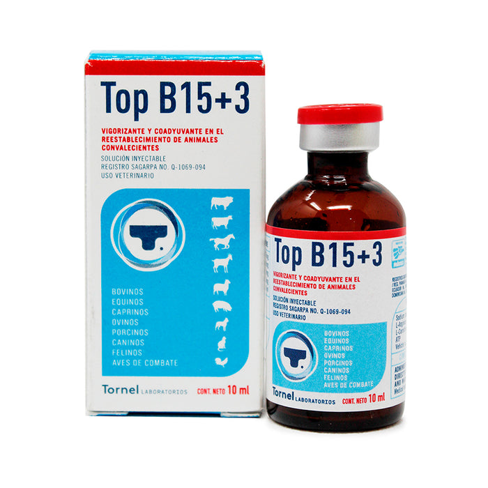 Top-B15+3 10 ml Vigorizante y Coadyuvante En El Restablecimiento De Animales Convalecientes. Difesa