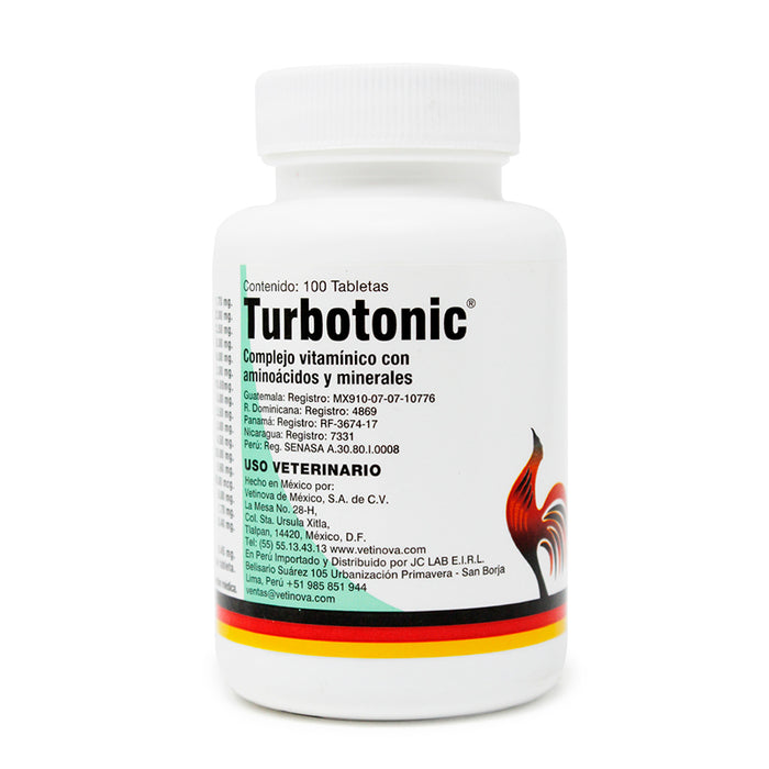 Turbotonic complejo vitaminico con aminoacidos y minerales vetinova difesa 100 tabletas