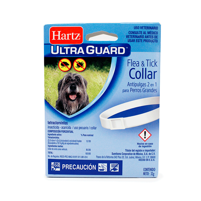  Collar de resguardo de pulgas y garrapatas Ultraguard, para  perro, tamaño grande, collar de 26 pulgadas, color blanco, Blanco :  Productos para Animales
