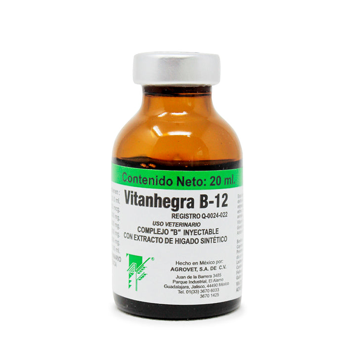 Vitanhegra B12 20 ml Complejo B con extracto de Hígado Sintético Difesa