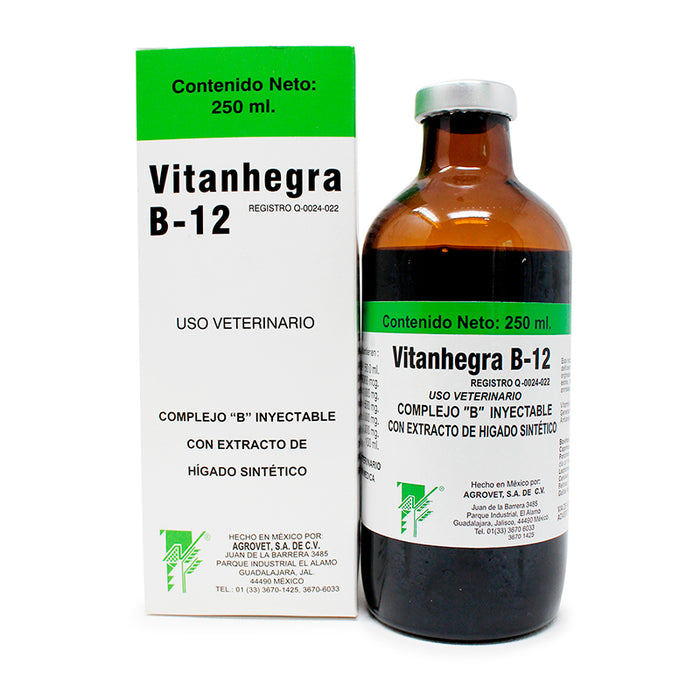 Vitanhegra B12 250 ml Complejo B con extracto de Hígado Sintético Difesa