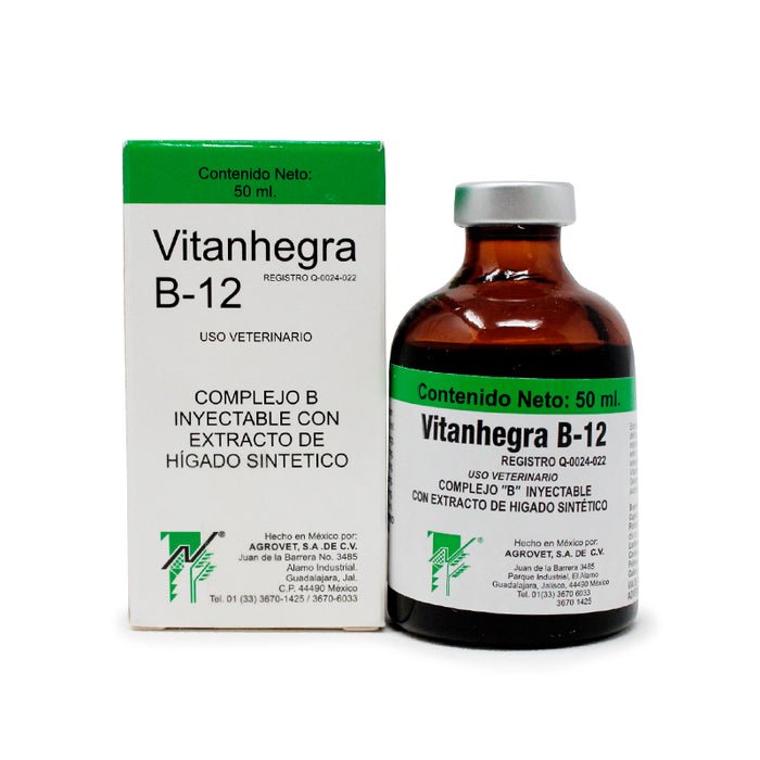 Vitanhegra B12 50 ml Complejo B con extracto de Hígado Sintético Difesa