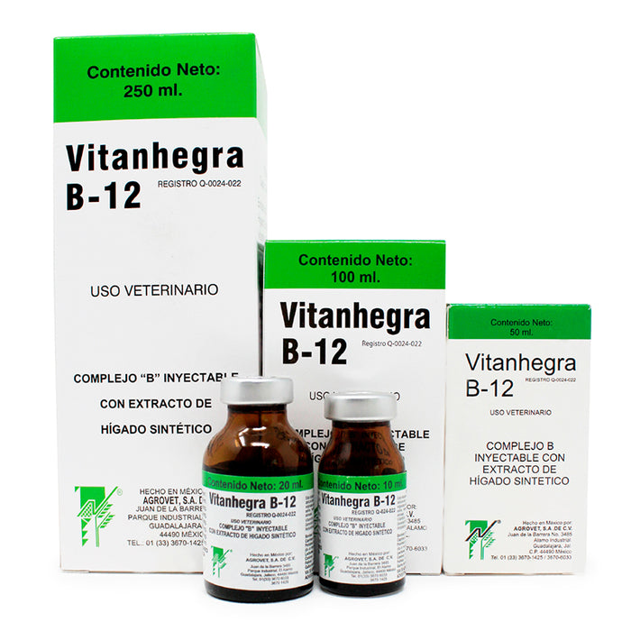 Vitanhegra B12 Complejo B con extracto de Hígado Sintético Difesa