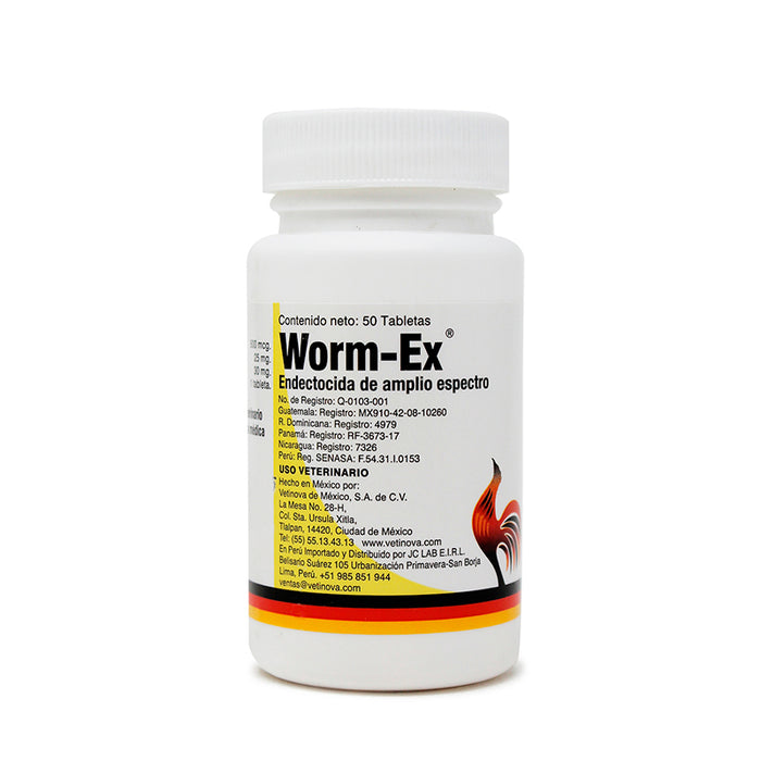 Worm-Ex 50 tabletas Endectocida de amplio espectro Difesa