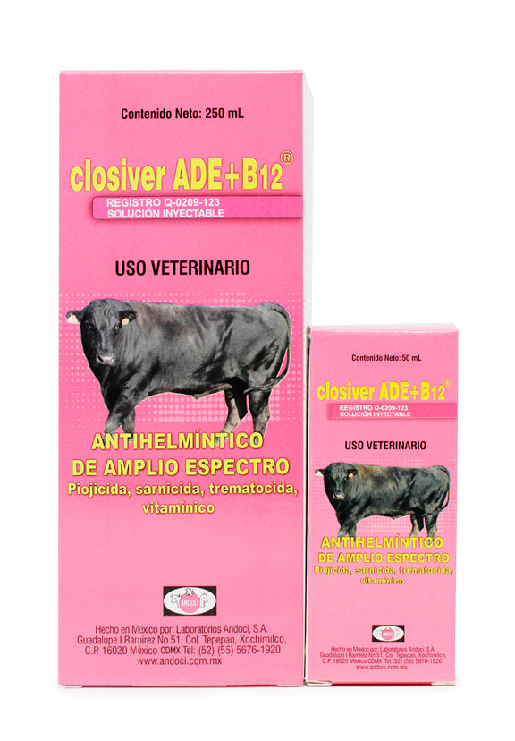 Closiver ADE + B12 antihelmintico vitaminado antiparasitario