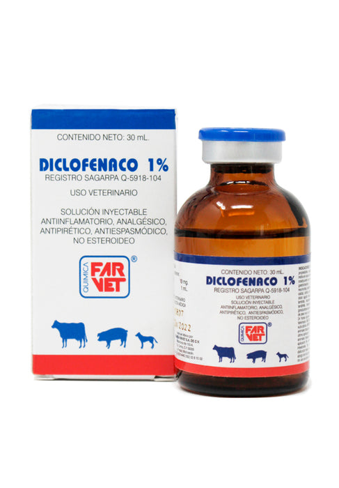 Diclofenaco 1% antiinflamatorio analgesico antipiretico antiespamodico