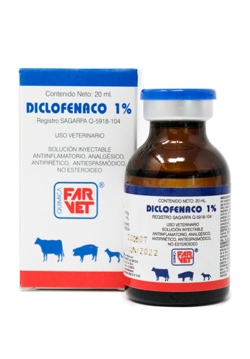Diclofenaco 1% antiinflamatorio analgesico antipiretico antiespamodico