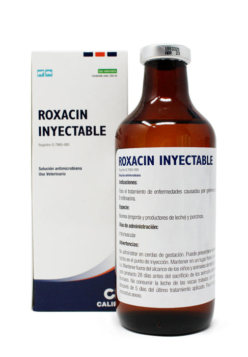 Roxacin inyectable antimicrobiano