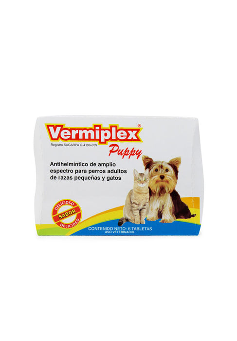 Vermiplex Puppy Tabletas perros ya gatos