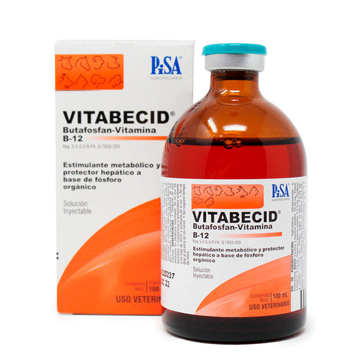 Vitabecid Butafosfan Vitamina B12 estimulante metabolico y protector hepatico a base de fosforo